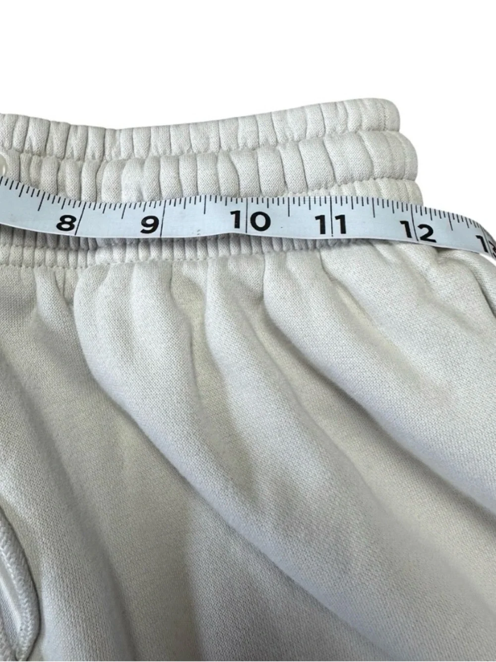 Nike Off-White Oatmeal Fleece Joggers XS Neutral Athleisure Lounge Cozy Minimal - Picture 4 of 8